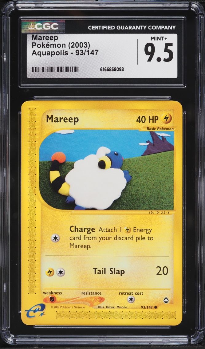 2003 Pokemon Aquapolis Mareep #93 CGC 9.5 MINT+