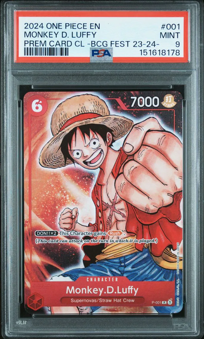 2024 #001 Monkey D. Luffy PSA 9 One Piece Premium Card Collection -Bandai Card Games Fest 23-24 Edition-
