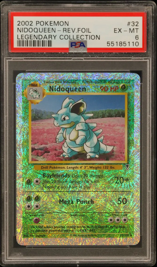 2002 #32 Nidoqueen-Reverse Foil PSA 6 Legendary Collection