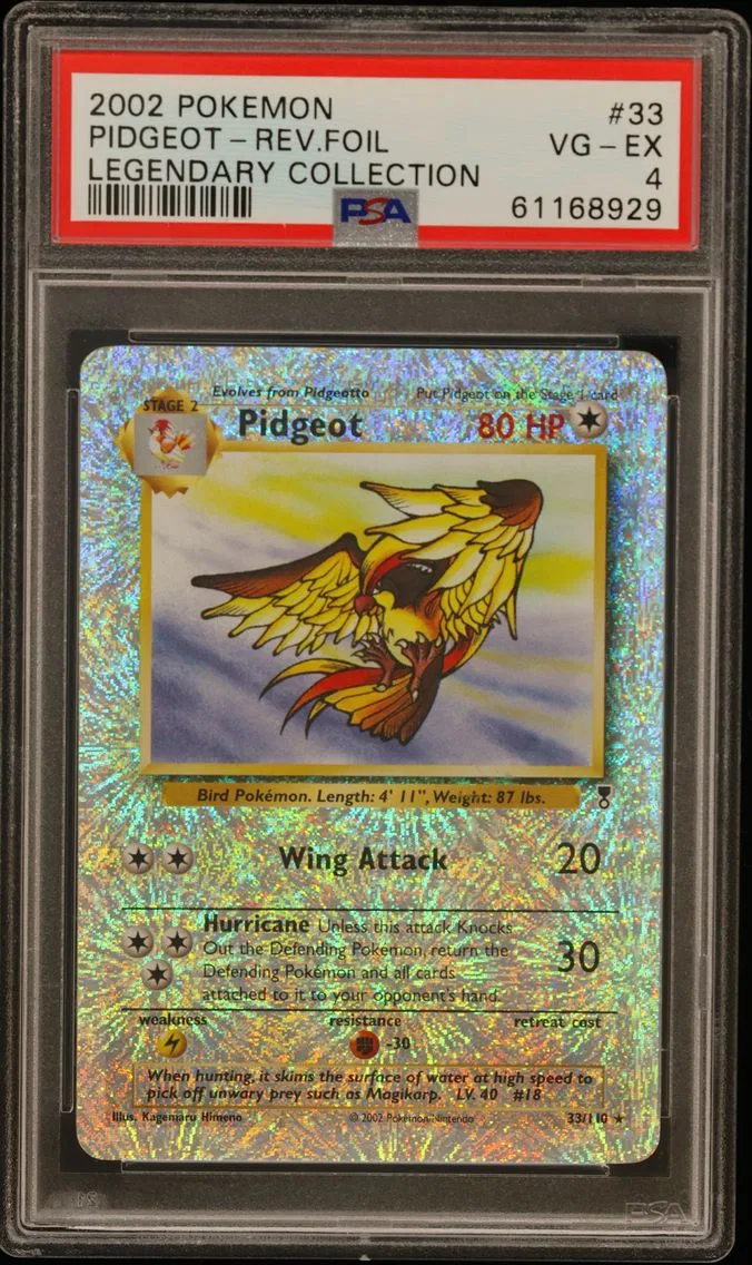 2002 #33 Pidgeot-Reverse Foil PSA 4 Legendary Collection