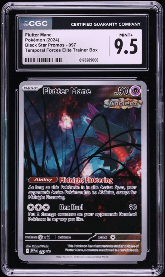 2024 Pokemon Scarlet & Violet Promo Temporal Forces ETB Full Art Flutter Mane #97 CGC 9.5 MINT+