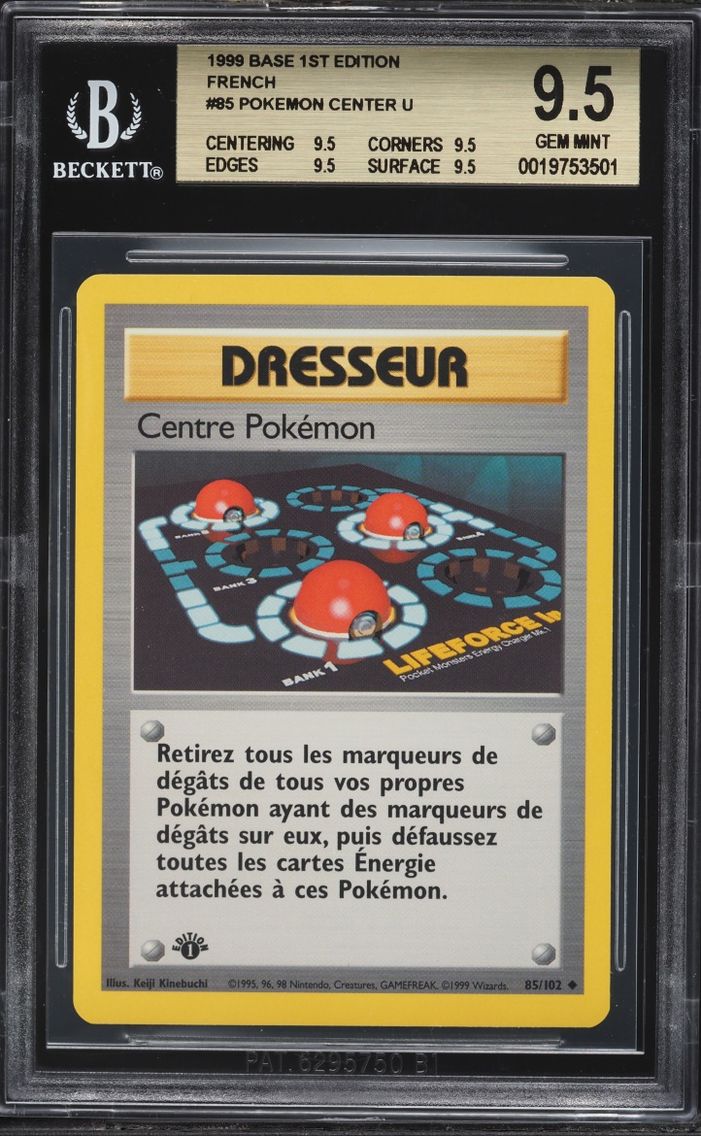 1999 Pokemon French Base Set 1st Edition Pokemon Center #85 BGS 9.5 GEM MINT