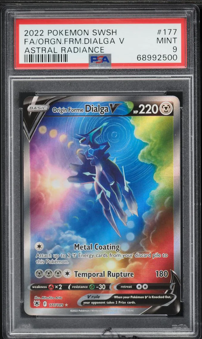 2022 #177 Full Art/Origin Forme Dialga V PSA 9 Sword & Shield Astral Radiance Pokemon