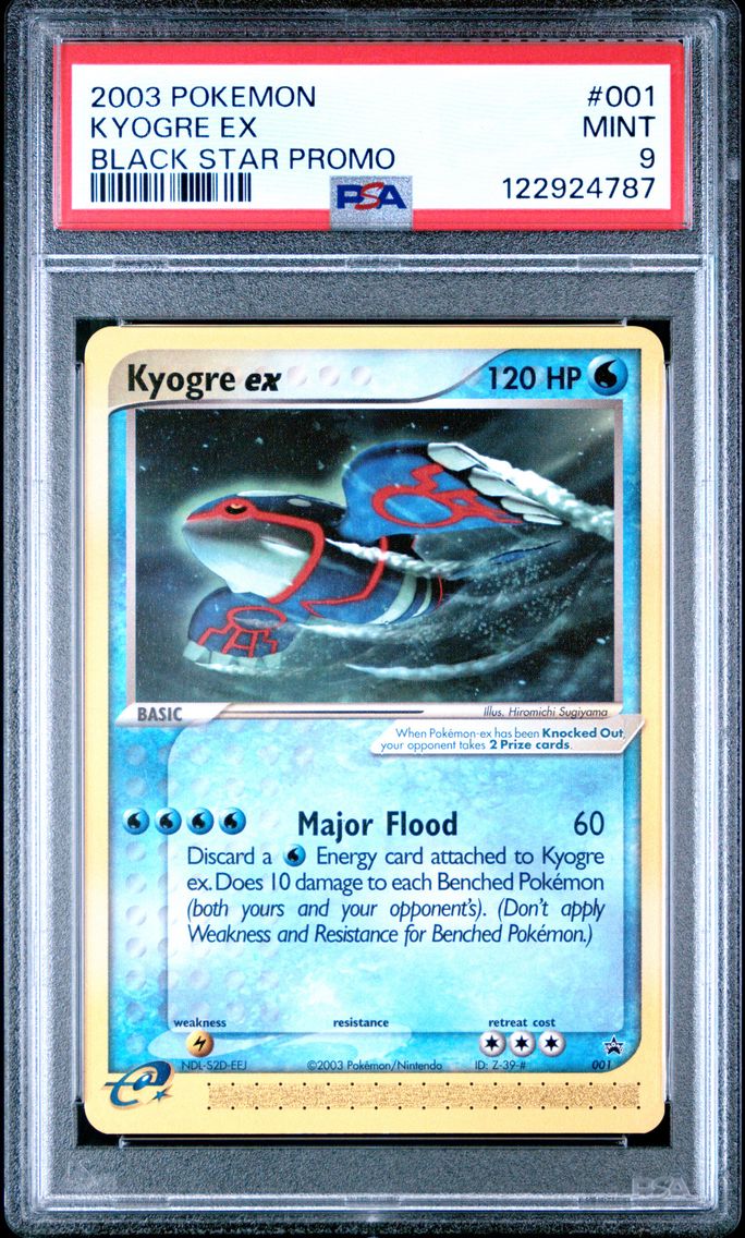 2003 #001 Kyogre EX PSA 9 Black Star Promo Pokemon