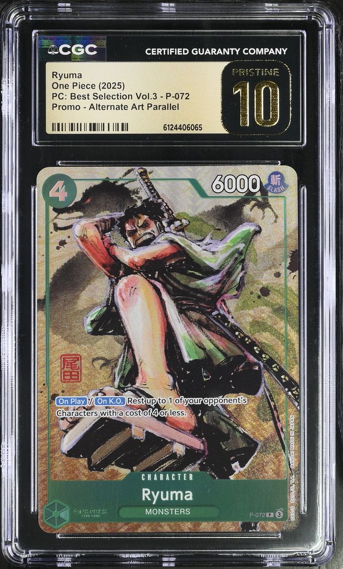 2025 #P-072 Ryuma CGC 10 Pristine Premium Collection Best Selection Vol.3 - English