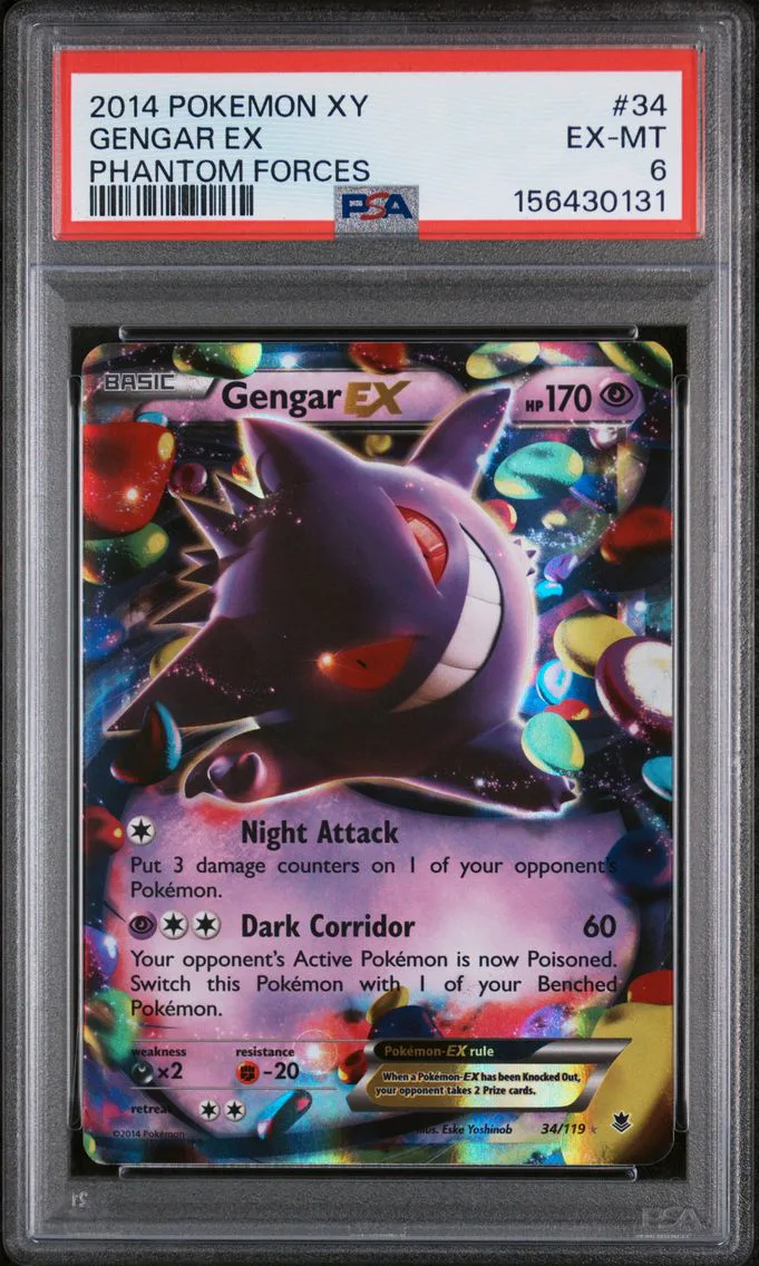 2014 #34 Gengar EX PSA 6 XY Phantom Forces