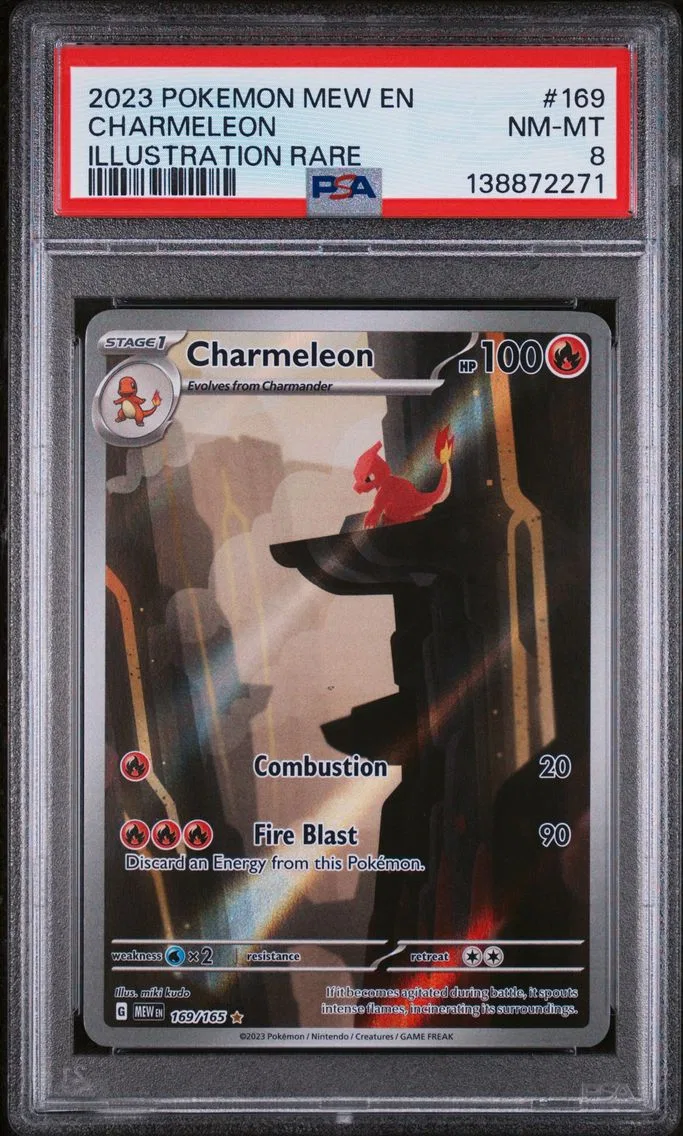 2023 #169 Charmeleon PSA 8 Mew EN-151 Pokemon