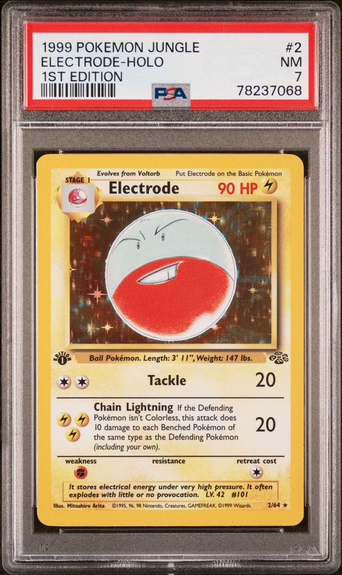 1999 #2 Electrode-Holo 1st Edition PSA 7 Jungle
