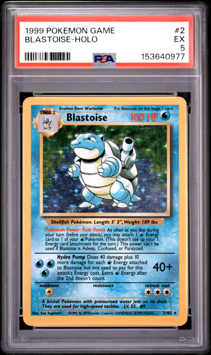 1999 #2 Blastoise-Holo PSA 5 Game