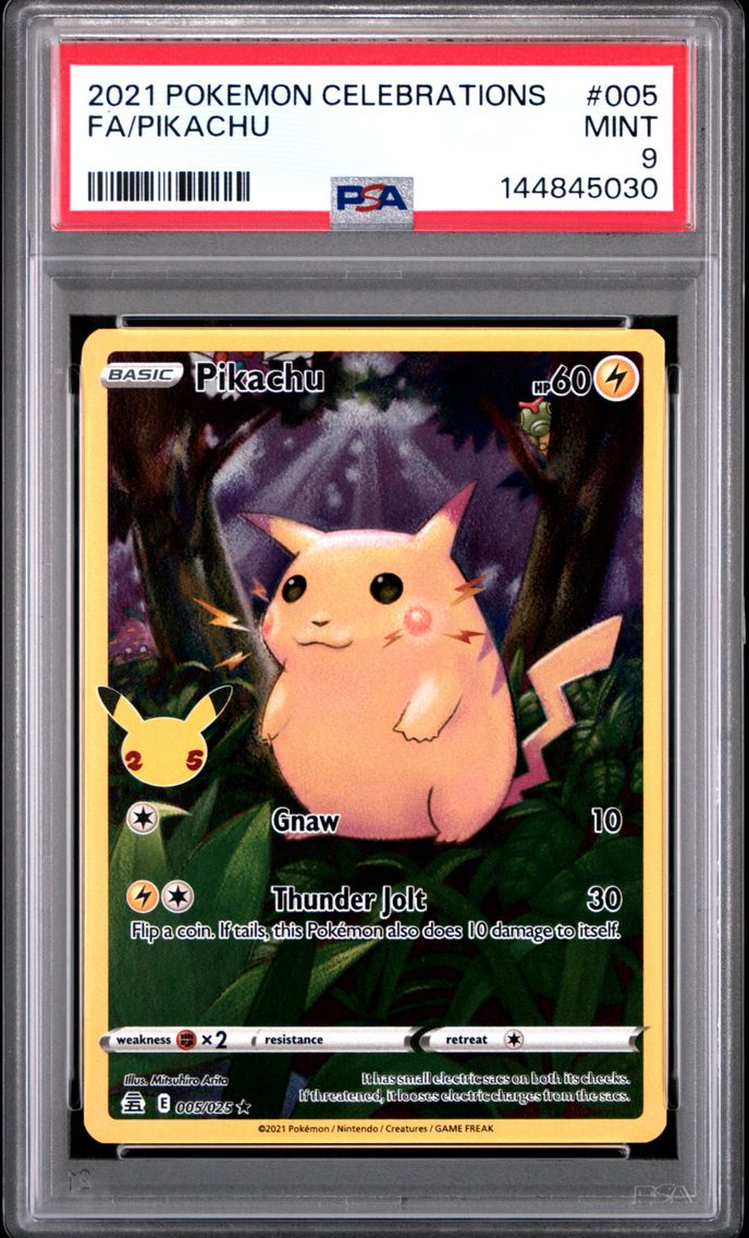 2021 #005 Full Art/Pikachu PSA 9 Celebrations