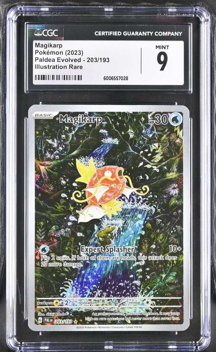 2023 #203 Paldea Evolved - PAL EN - English Magikarp Illustration Rare Holo CGC 9 Pokemon