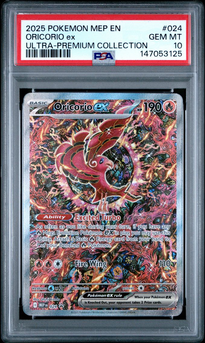2025 #024 Oricorio EX PSA 10 Mep EN-Me Black Star Promo