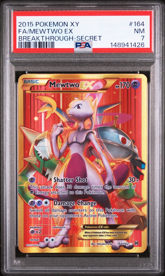 2015 #164 Full Art/Mewtwo EX PSA 7 XY Breakthrough