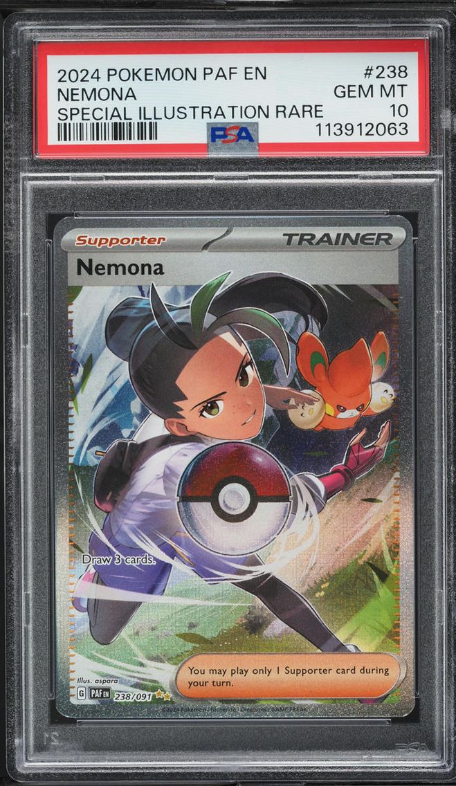 2024 Pokemon Scarlet & Violet Paldean Fates SIR Nemona #238 PSA 10 GEM MINT