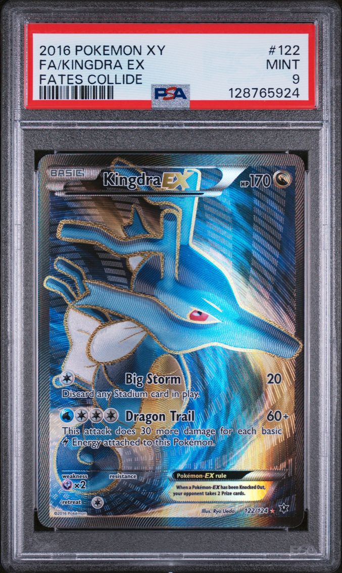 2016 #122 Full Art/Kingdra EX PSA 9 XY Fates Collide