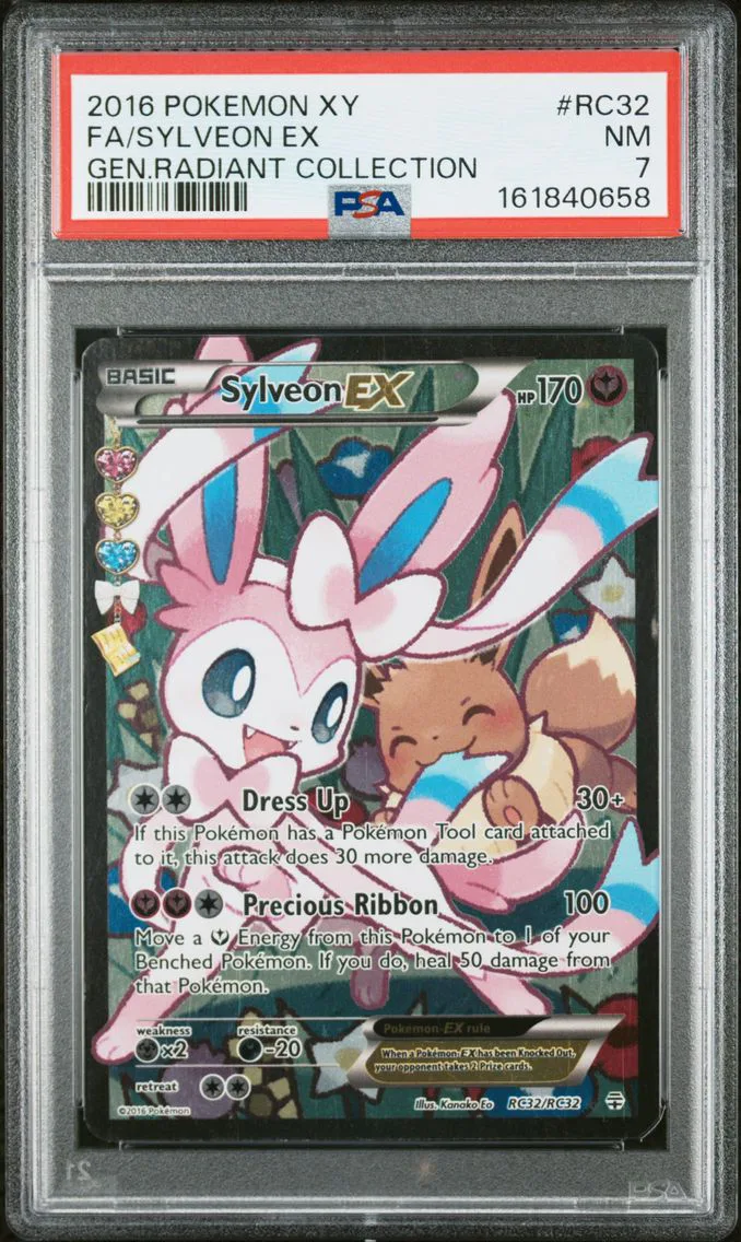 2016 #RC32 Full Art/Sylveon EX PSA 7 XY Generations Radiant Collection