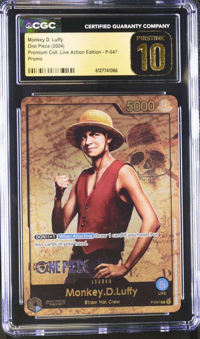 2024 #P-047 Monkey D. Luffy CGC 10 Pristine Premium Coll. Live Action Edition - English