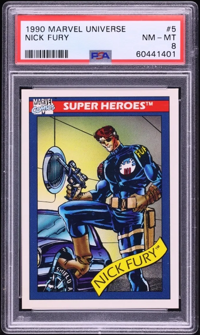 1990 #5 Impel Marvel Universe Nick Fury NM-MT PSA 8
