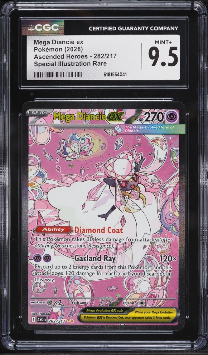 2026 Pokemon Mega Evolution Ascended Heroes SIR Mega Diancie EX #282 CGC 9.5 MINT+