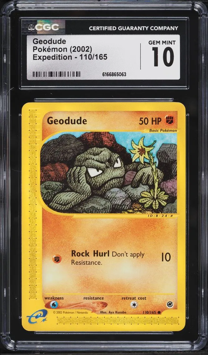2002 Pokemon Expedition Base Set Geodude #110 CGC 10 GEM MINT