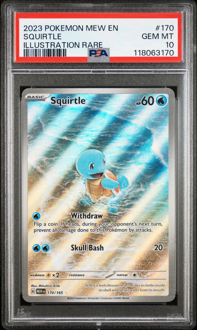 2023 #170 Squirtle PSA 10 Mew EN-151