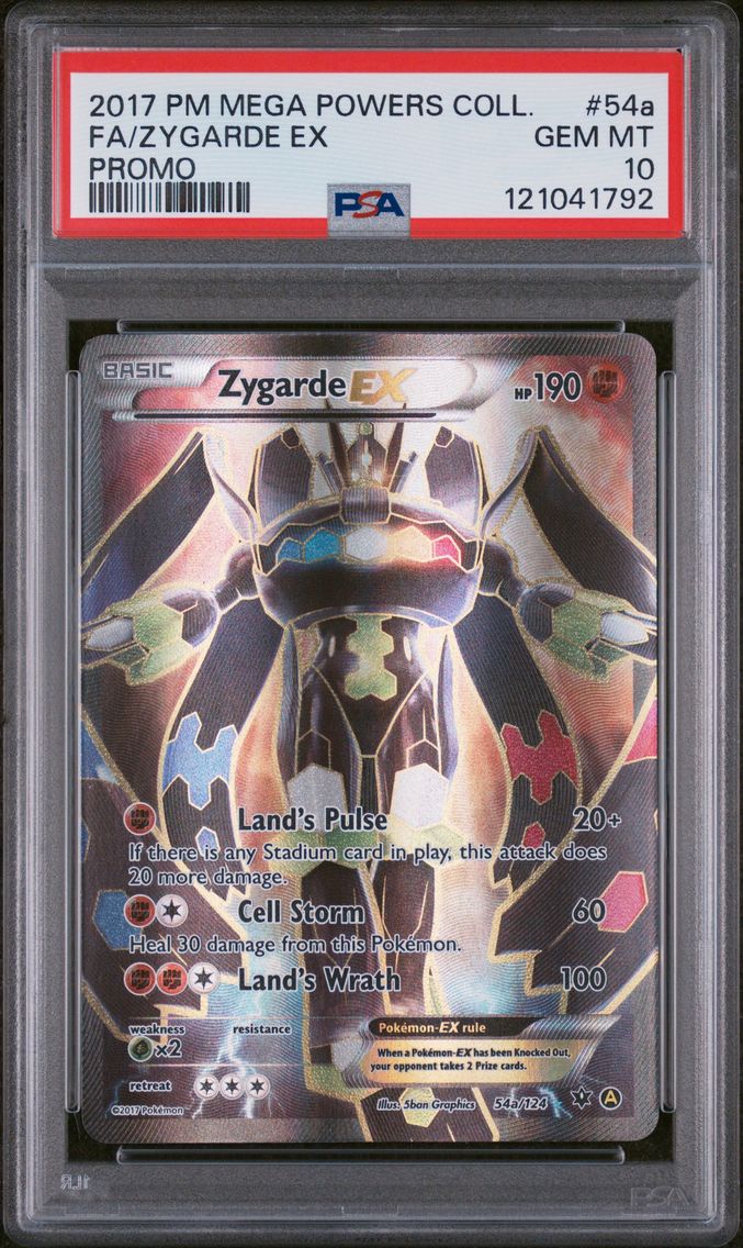 2017 #54a Full Art/Zygarde EX PSA 10 Mega Powers Collection Promo Pokemon