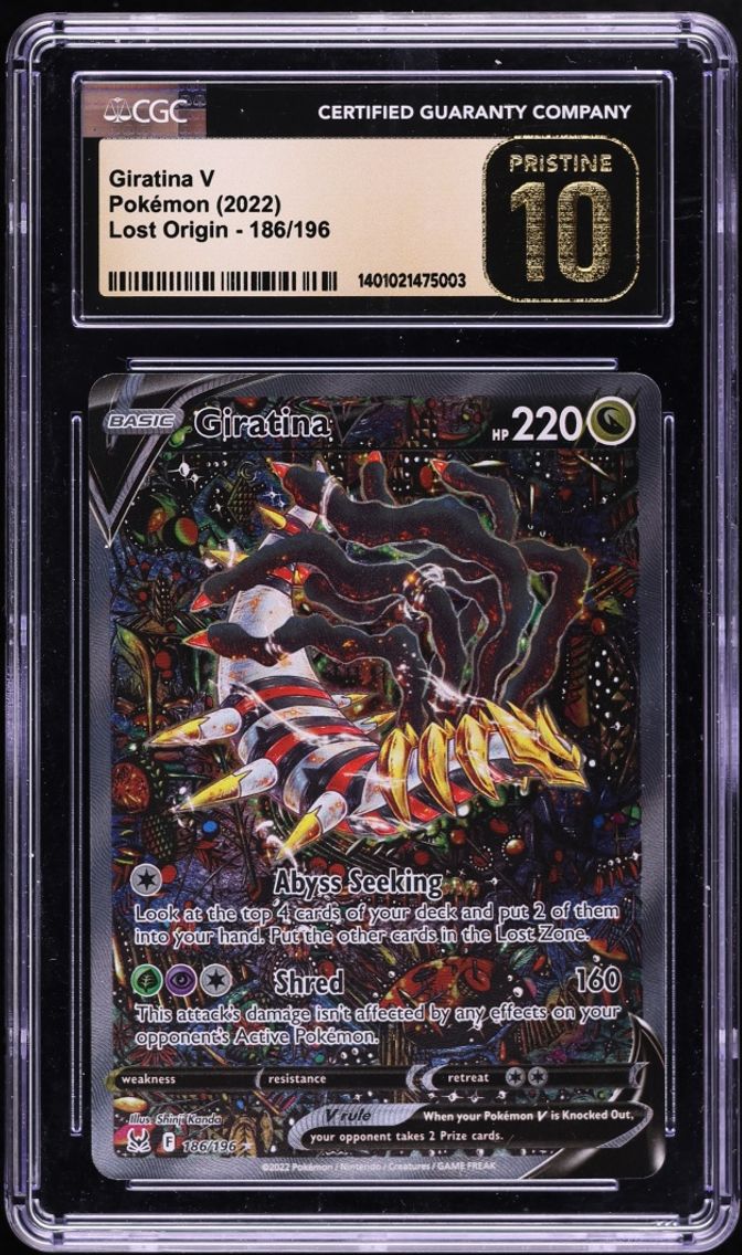 2022 #186 Sword & Shield Lost Origin Alt Art Giratina V CGC 10 Pristine Pokemon