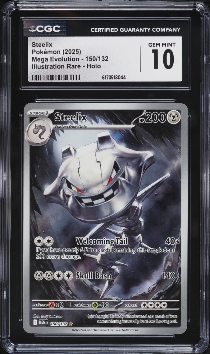 2025 Pokemon Mega Evolution IR Steelix #150 CGC 10 GEM MINT