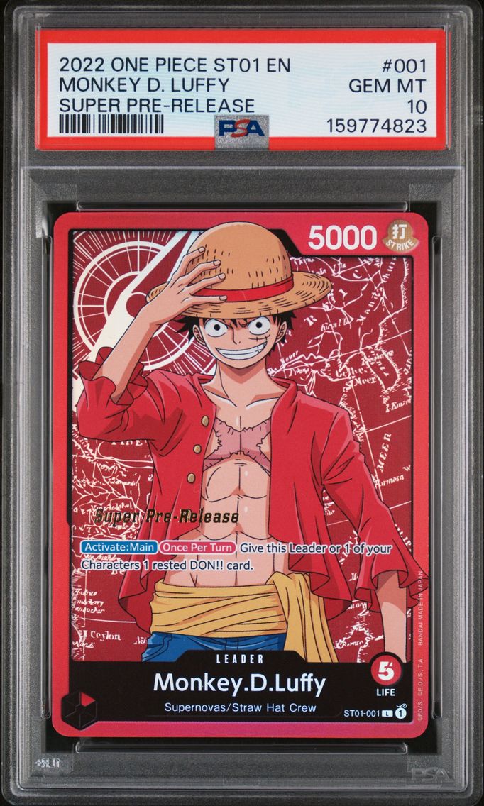 2022 #001 Monkey D. Luffy PSA 10 One Piece Starter Deck ST01-Straw Hat Crew
