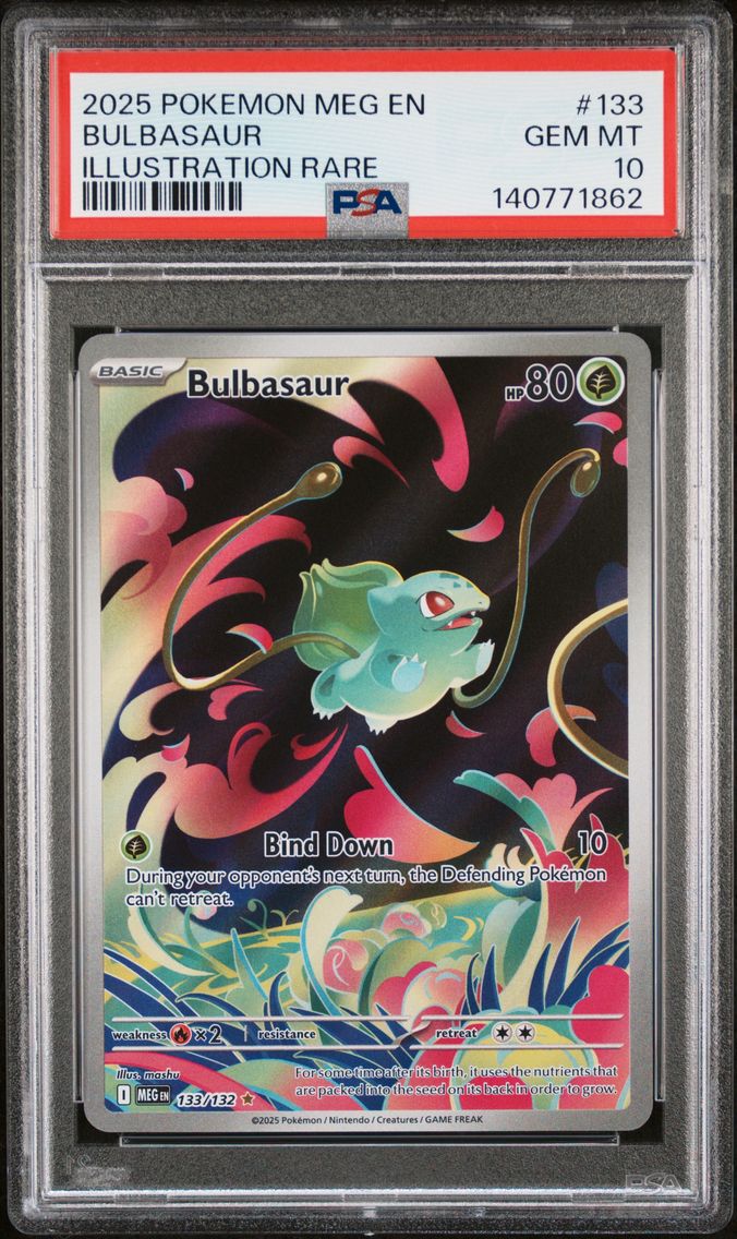 2025 #133 Bulbasaur PSA 10 Meg EN-Mega Evolution