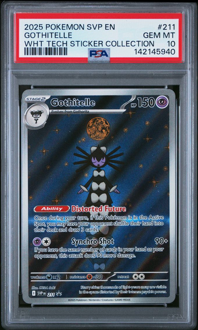 2025 #211 Gothitelle PSA 10 Svp EN-SV Black Star Promo
