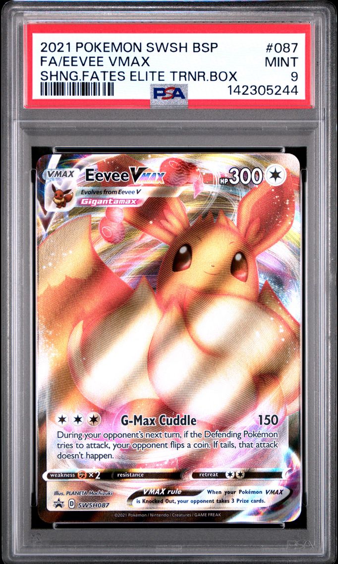 2021 #087 Full Art/Eevee Vmax PSA 9 Swsh Black Star Promo
