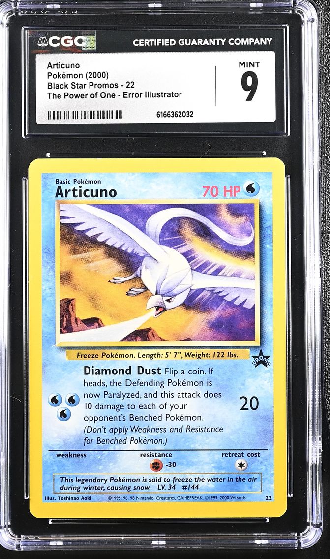 2000 #22 Articuno CGC 9 Black Star Promos - WotC - English
