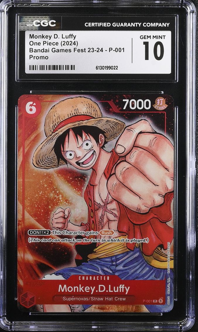 2024 #P-001 Monkey D. Luffy CGC 10 Promotional Cards - English