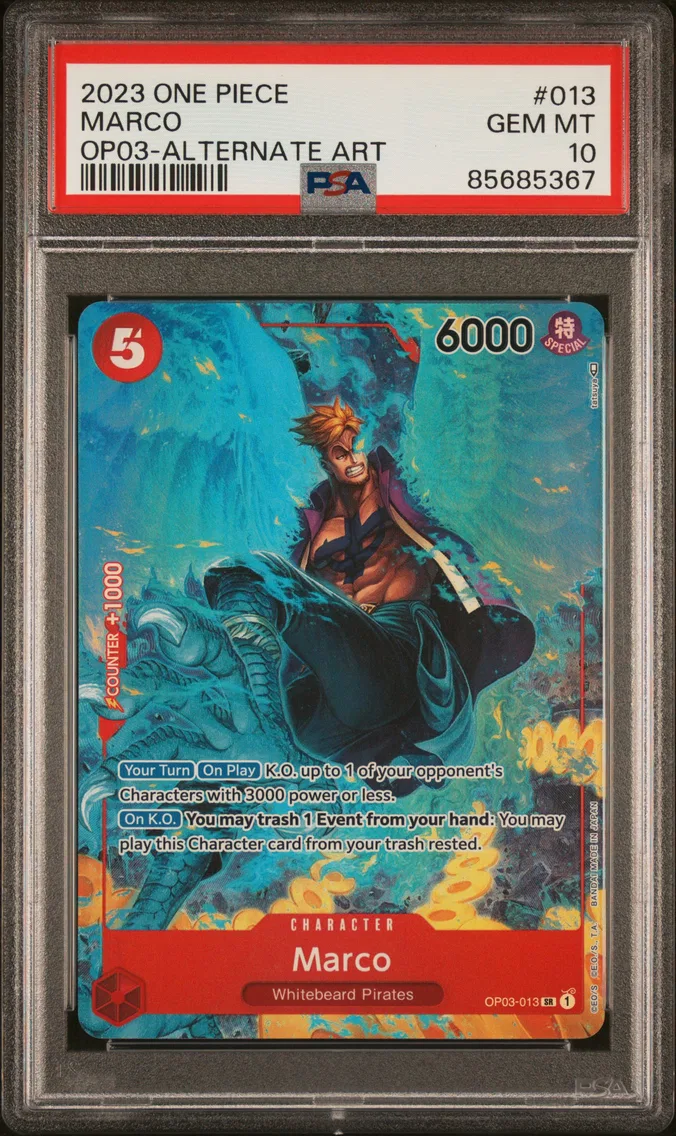 2023 #013 Marco PSA 10 One Piece OP03-Pillars of Strength