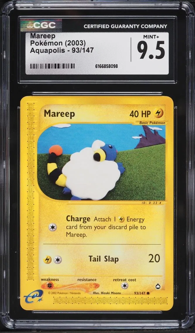2003 Pokemon Aquapolis Mareep #93 CGC 9.5 MINT+