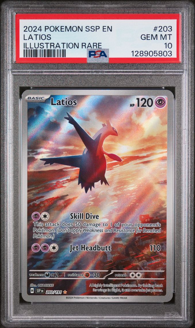 2024 #203 Latios PSA 10 Ssp EN-Surging Sparks