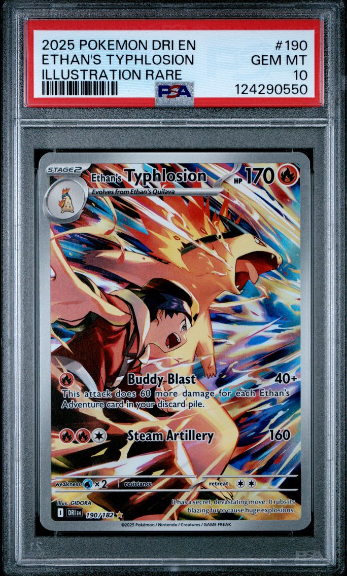 2025 #190 Ethan's Typhlosion PSA 10 Dri EN-Destined Rivals