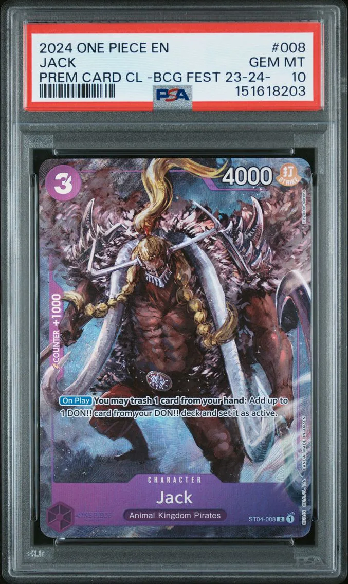 2024 #008 Jack PSA 10 One Piece Premium Card Collection -Bandai Card Games Fest 23-24 Edition-