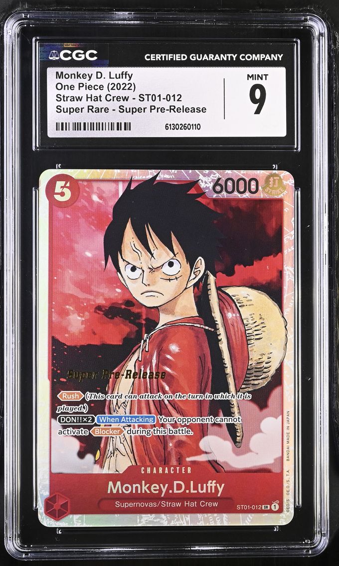 2022 #ST01-012 Monkey D. Luffy CGC 9 Straw Hat Crew - English