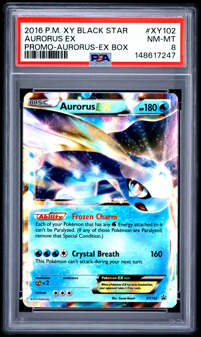 2016 #XY102 Aurorus EX PSA 8 XY Black Star Promo
