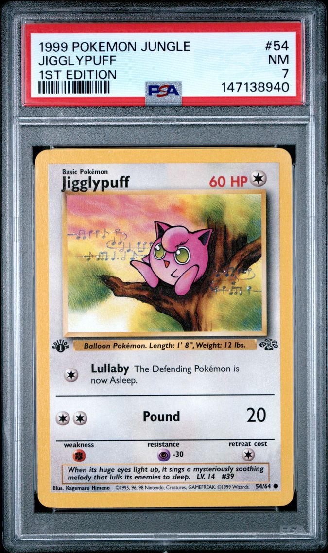 1999 #54 Jigglypuff 1st Edition PSA 7 Jungle Pokemon