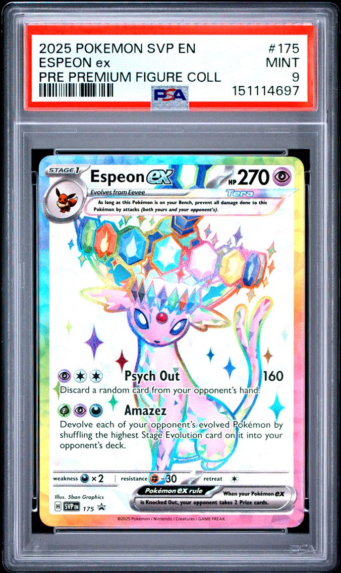 2025 #175 Espeon EX PSA 9 Svp EN-SV Black Star Promo