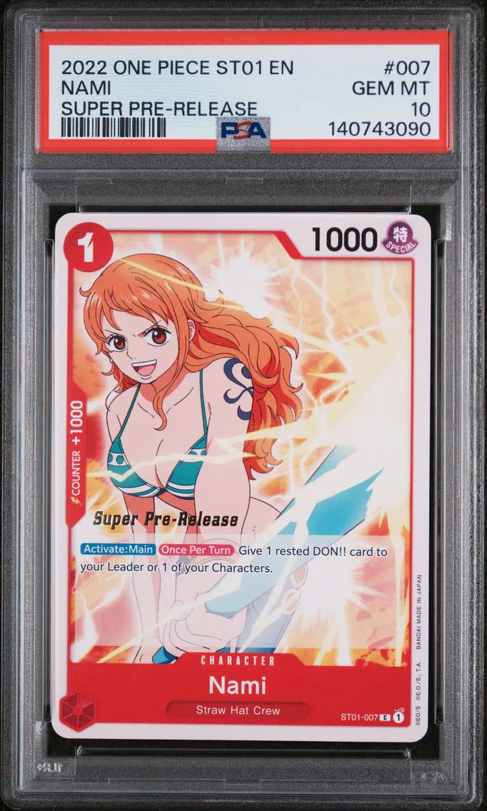 2022 #007 Nami PSA 10 One Piece Starter Deck ST01-Straw Hat Crew