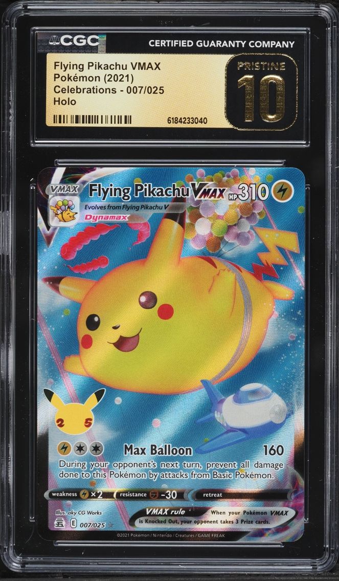 2021 #7 Flying Pikachu VMAX CGC 10 Pokemon Sword & Shield Celebrations Full Art