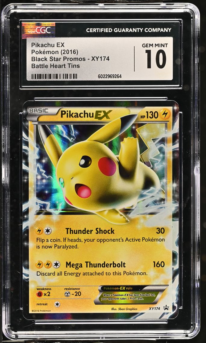 2016 #XY174 Pikachu EX CGC 10 Black Star Promos - XY - English