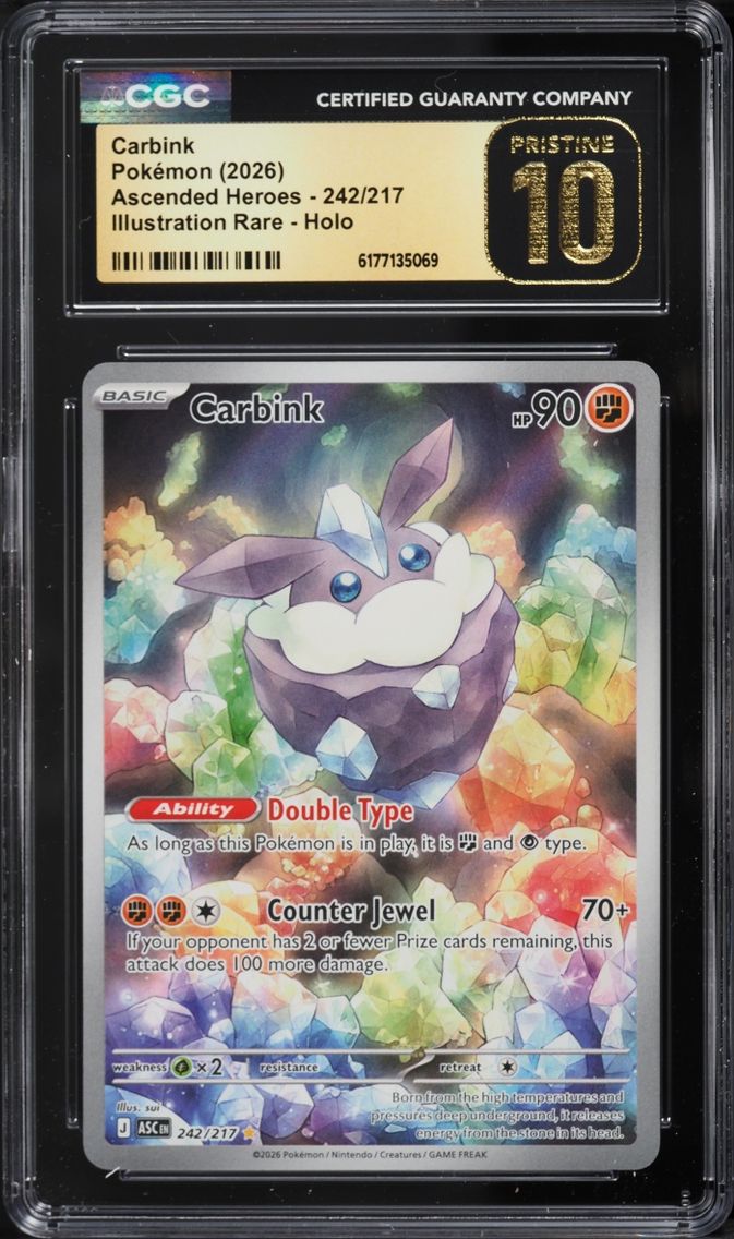 2026 Pokemon Mega Evolution Ascended Heroes IR Carbink #242 CGC 10 PRISTINE