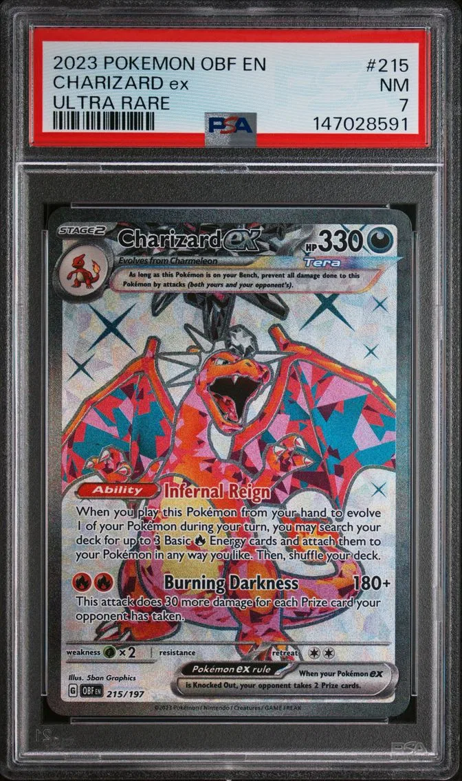 2023 #215 Charizard EX PSA 7 Obf EN-Obsidian Flames