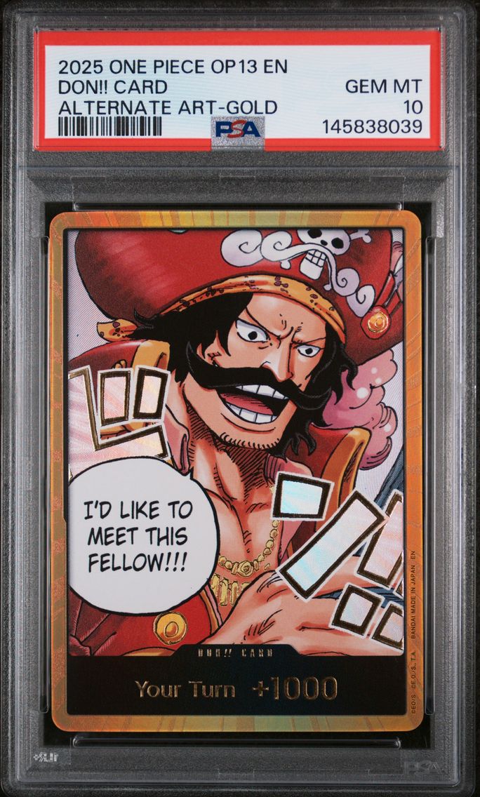 2025 #NA Don!! Card PSA 10 One Piece OP13-Carrying on His Will