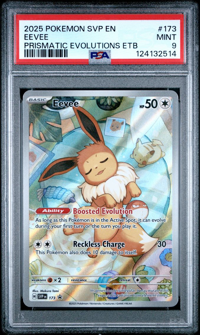2025 #173 Eevee PSA 9 Svp EN-SV Black Star Promo
